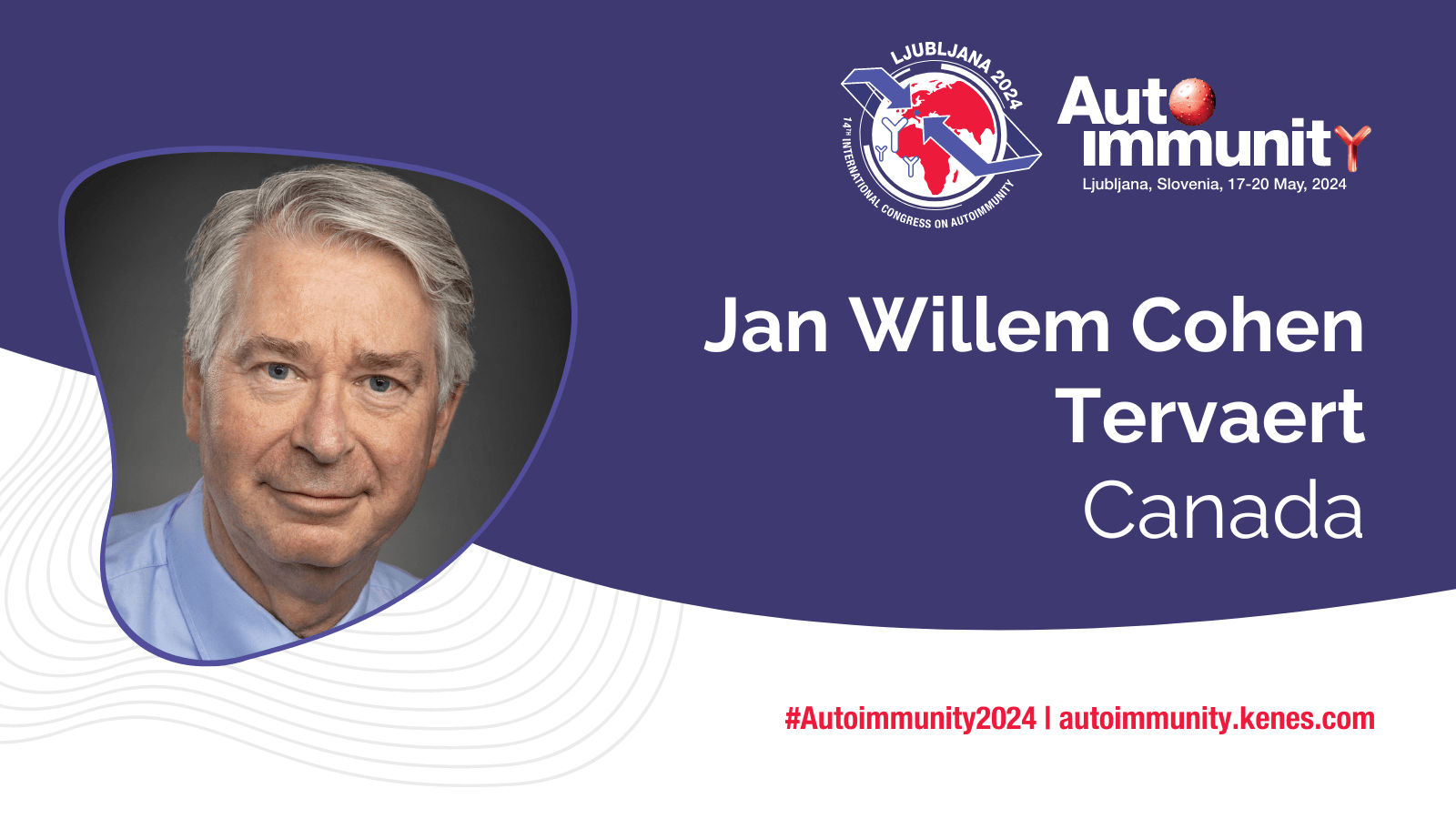 International Congress on Autoimmunity 2024 Speaker Jan Willem Cohen Tervaert